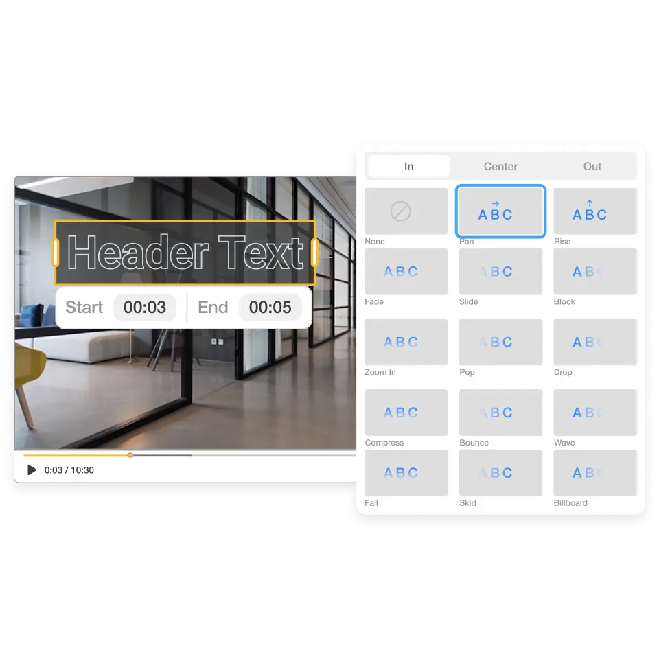 Preview and adjust animations in Visla's social media animation tool for a polished final video.